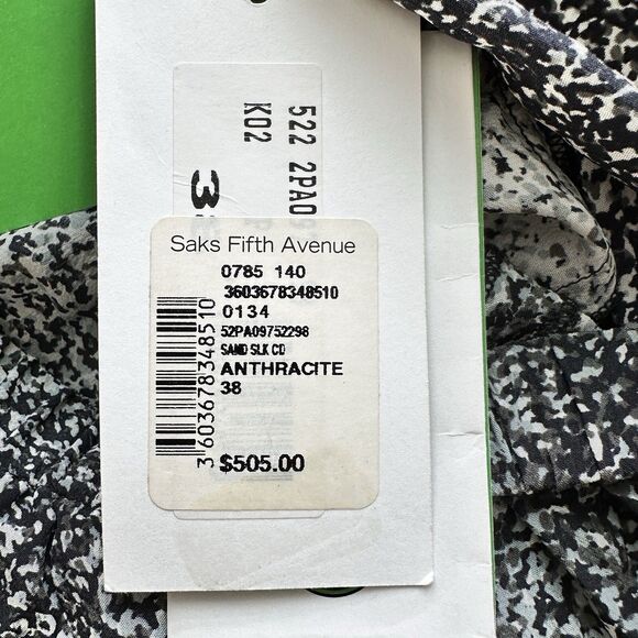 KENZO Paris Sand Silk Anthracite black and white speck Size 38 US 6 - Picture 11 of 12